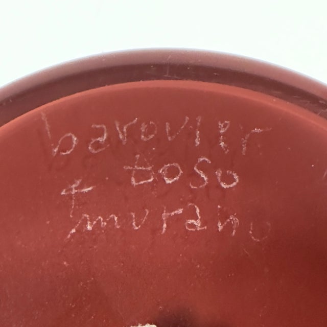 Glass Breathtaking Authentic Hand-Blown Cased Glass Baluster Vase by Barovier & Toso, Murano, Signed For Sale - Image 7 of 8