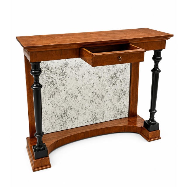 Neoclassical Console Table with Mirror and Drawer, 1930s For Sale - Image 4 of 5