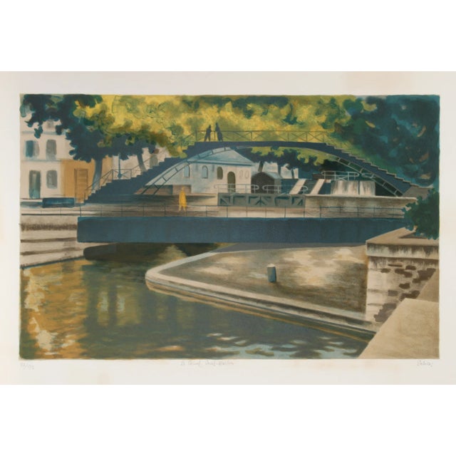 Laurent Marcel Salinas Canal Lithograph For Sale