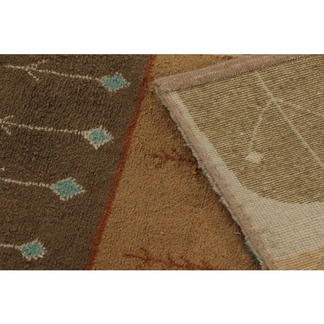 Beige Vintage Scandinavian Folk Art Flatweave With Linear Geometry - Rug & Kilim For Sale - Image 8 of 10