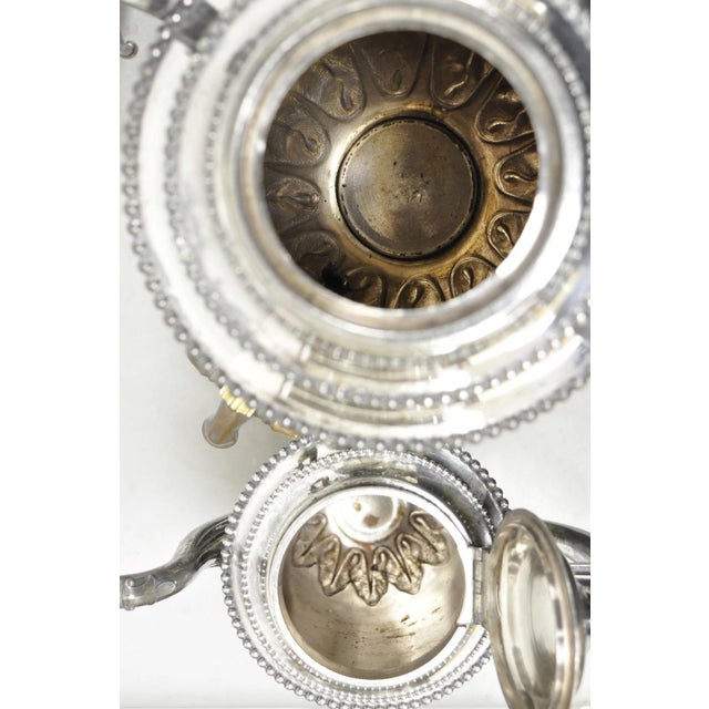 Antique Reed & Barton 1929 English Regency Silver Plated Samovar Tea Set - 4 PCS For Sale - Image 15 of 18