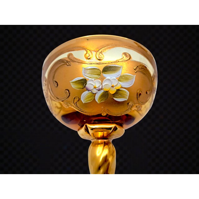 Tre Fuochi Murano Glass Champagne Flutes from Manifattura di Murano, 1960s, Set of 6 For Sale - Image 6 of 12