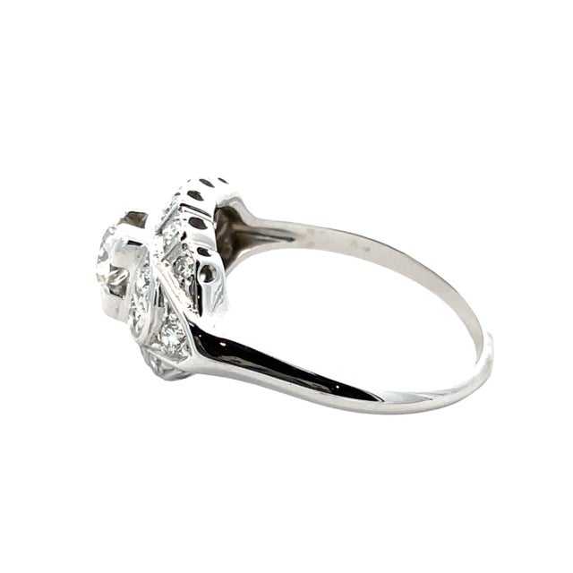 Metal 14k Gold 0.61 Carat Total Weight Diamond Ring, Size 8 For Sale - Image 7 of 12