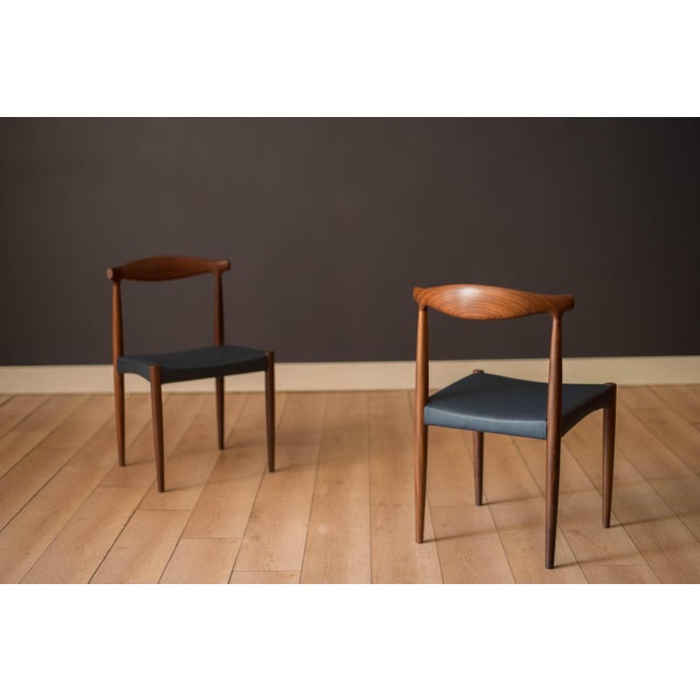 1960s Vintage Set of Six Sculptural Solid Teak Danish Dining Chairs by Vamo Sønderborg For Sale - Image 5 of 18