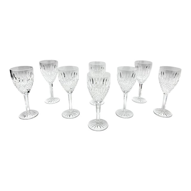 Late 20th Century Waterford Castlemaine Cut Crystal Water Goblets - Set of 8 For Sale