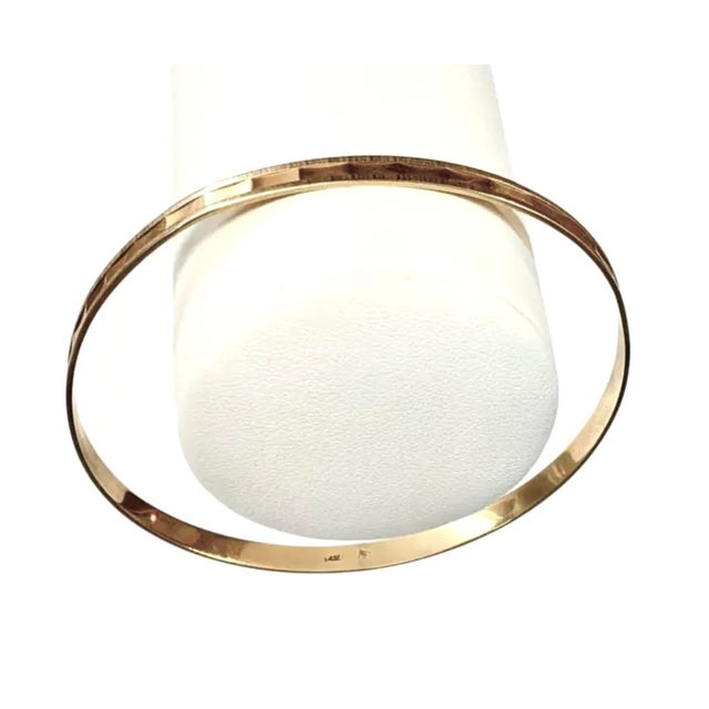 14k Gold Bangle Bracelet Vintage For Sale - Image 4 of 8