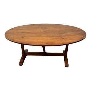 Handmade Oval Cherry Dining Table For Sale