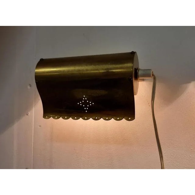 Antique Scandinavian Wall Lights in Brass with Star Pattern, 1950s, Set of 2 For Sale - Image 11 of 13