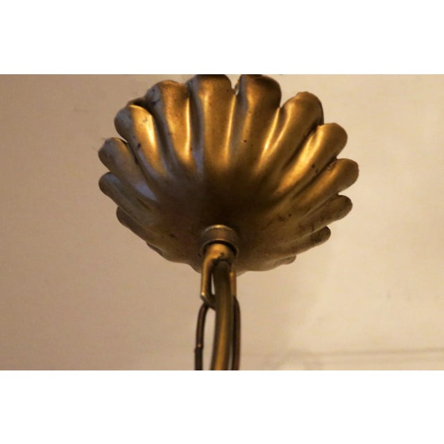 Gold Plated Tole Wheatsheaf Chandelier by Hans Kögl, 1960s For Sale - Image 9 of 13
