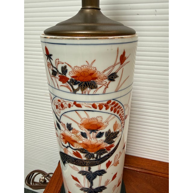 Vintage Japanese Imari Porcelain Table Lamp For Sale - Image 12 of 12
