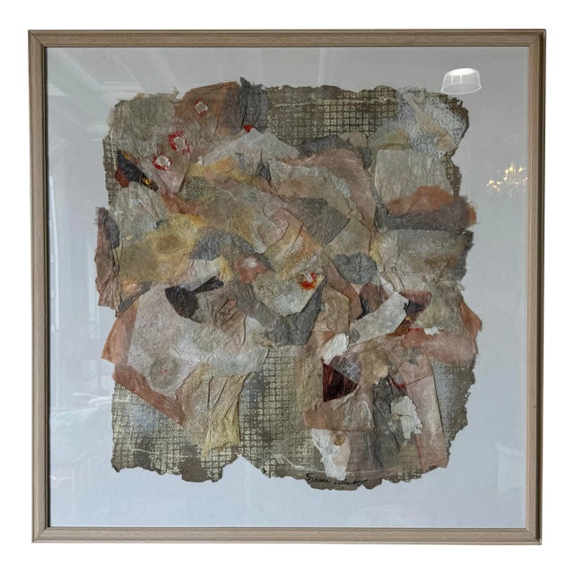 Susan Ullman, American (1943 - 2021) Mixed Media Collage Wall Art Painting For Sale
