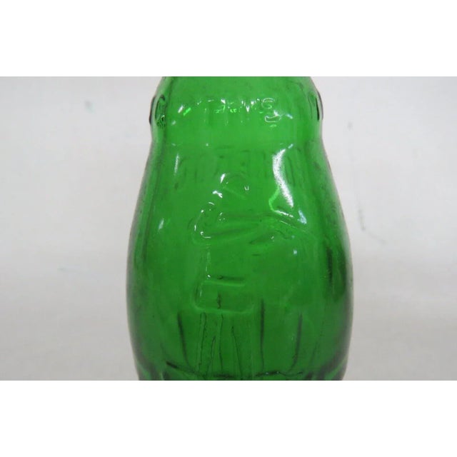 1940s Emerald Green Boone Rock Glass Bottle For Sale - Image 5 of 8
