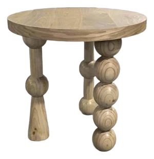 Zenda Round Accent Table 30"h in Oak