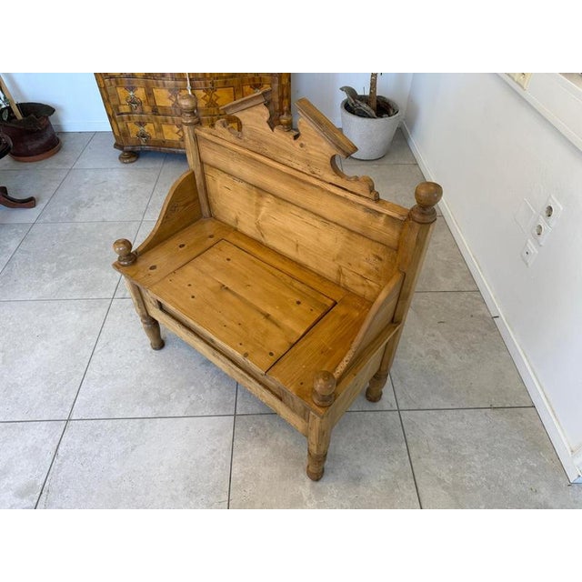 Wood Wood Kitchen Storage Bench For Sale - Image 7 of 9