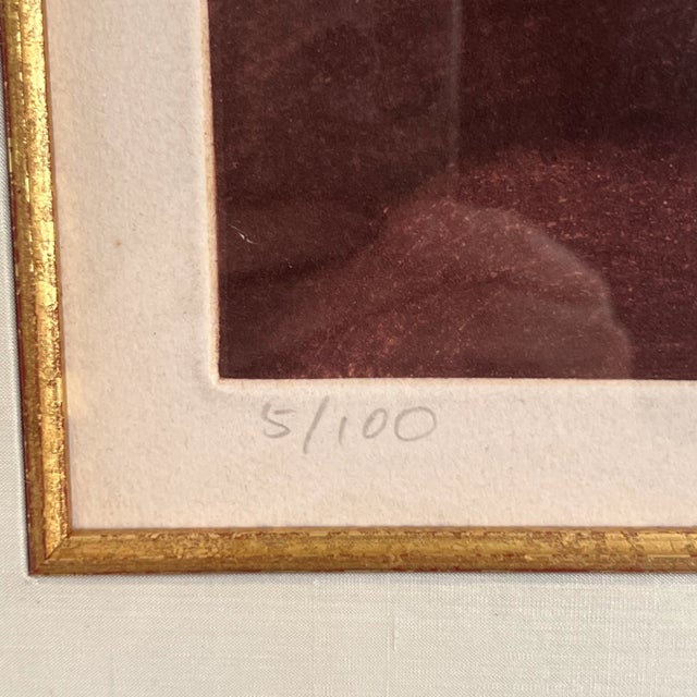 Black Vintage Lithograph "Face 1" Signed and Numbered 5/100 by Long Looi Lee (Malaysian), Framed For Sale - Image 8 of 11