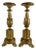 19th Century Italian Carved and Gilded Wooden Candlesticks, Set of 2 For Sale
