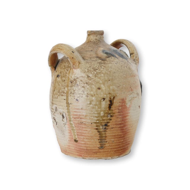 Rustic European Antique French Glazed Terracotta Jug For Sale - Image 3 of 7