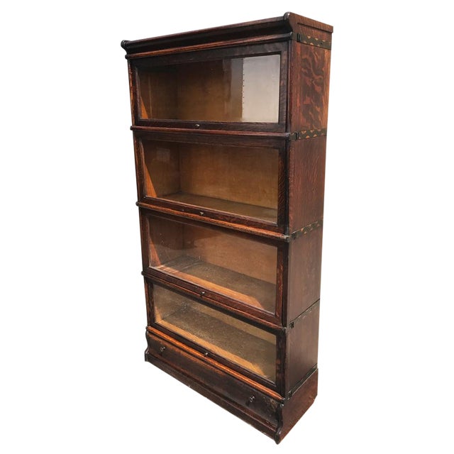 Antique Macey Tiger Oak Barrister Bookcase Chairish