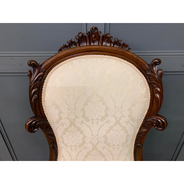 Victorian Rosewood High Back Chair, 1870 For Sale - Image 3 of 14