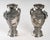 Asian Silvered Metal Vases, Set of 2 For Sale - Image 6 of 14