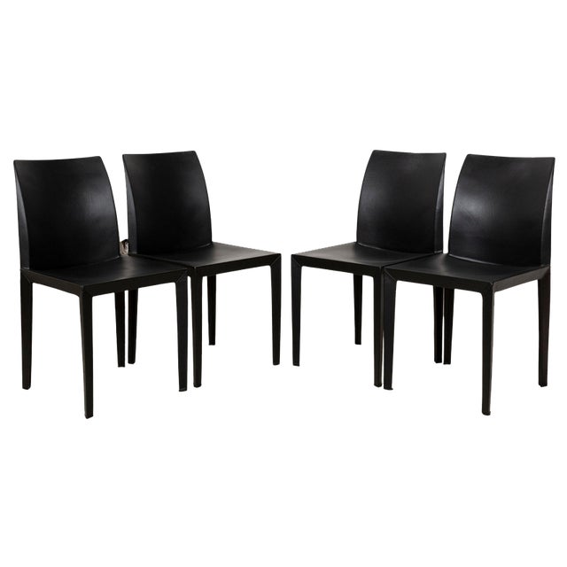 Poltrona Frau Leather Chairs, Set of 4 For Sale