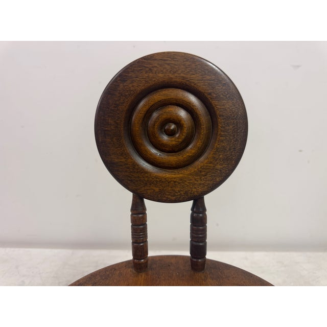 French Carved Oak Chair in the style of Charles Dudouyt, 1950s For Sale - Image 13 of 15