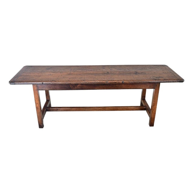 French 19th Century Solid Oak Farm Table For Sale