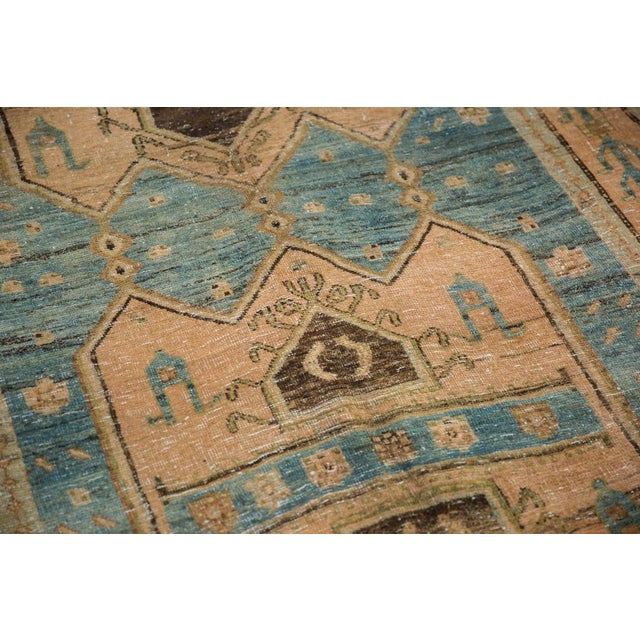 Traditional 1940s Vintage Persian Bijar Blossom Medallion Wool Runner For Sale - Image 3 of 11