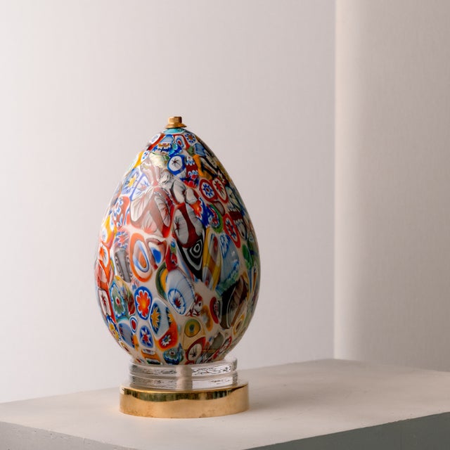 Millefiori Egg Lamp For Sale - Image 4 of 4