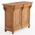 Constructed of solid pitch pine, this late 19th-century French counter or bar features a paneled front fitted with two...