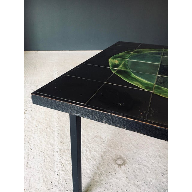 1960s Mid-Century Studio Ceramic Tile Coffee Tabe, Belgium, 1960s For Sale - Image 5 of 17