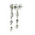 Contemporary Italian 18k White Gold Multicolor Sapphire and Diamond Drop Earrings, Pair For Sale - Image 3 of 10