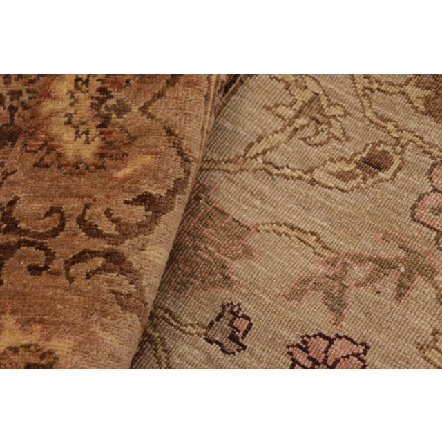 Oriental Ziegler Green Brown Hand-Knotted Wool Rug- 8'2'' X 10'1'' For Sale In New York - Image 6 of 7