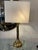 White Brass Table Lamp with a Faux Bamboo Stem, 1970s For Sale - Image 8 of 13