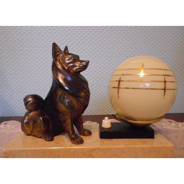 Table Lamp with Marble Base, 1940s For Sale - Image 6 of 18