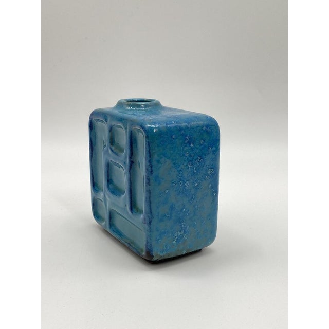 1950s Mid-Century Geometric Vase in Glazed Ceramics, Germany, 1950s For Sale - Image 5 of 14
