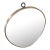 1950s Giò Ponti Style Mid-Century Modern Brass Italian Oval Wall Mirror For Sale