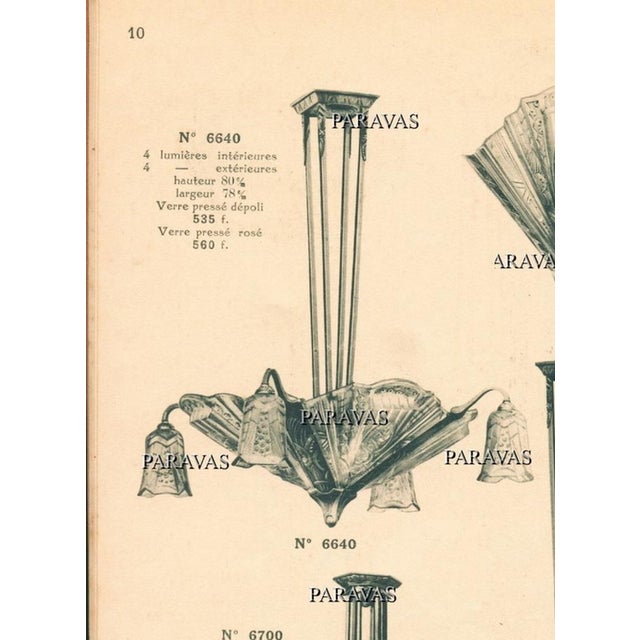French Art Deco Chandelier by Jamain & Frontisi 1930 France For Sale - Image 14 of 14