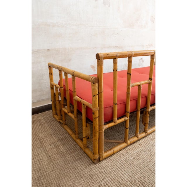 1970s Bamboo Sofa with Geometric Structure from Vivai Del Sud, 1970s For Sale - Image 5 of 6