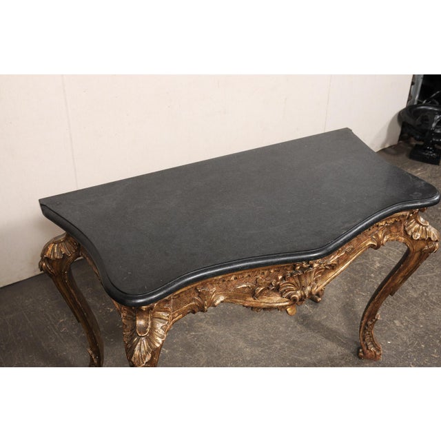 Italian Rococo Marble Top Console, 19th C. For Sale - Image 9 of 13