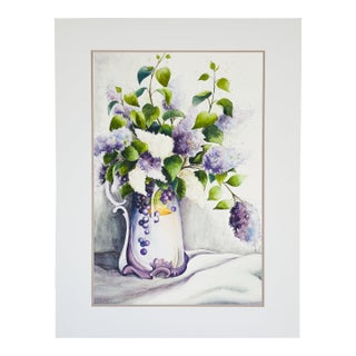 Lilacs in Vase - Tomoko Parry, C. 1990s For Sale