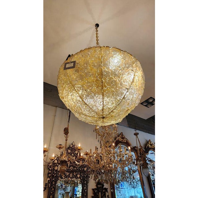 Glass Early 20th Century Custom Murano Style Chandelier For Sale - Image 7 of 8
