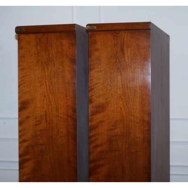 Military Campaign Open Bookcases from Kennedy, London, Set of 2 For Sale - Image 12 of 18