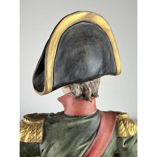 Ceramic Italian Napoleon Figurine in Porcelain and Bronze, 1990 For Sale - Image 7 of 16