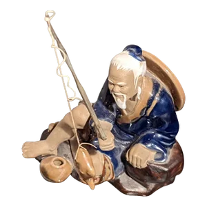 1990s Chinese Mudman Figurine Purchased in Vietnam