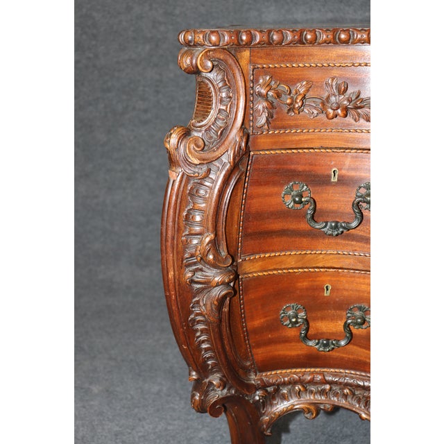 Brown 19th C English Thomas Chippendale Style Mahogany Commode Best Quality For Sale - Image 8 of 10