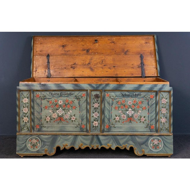 Large Antique Softwood Chest For Sale - Image 9 of 18