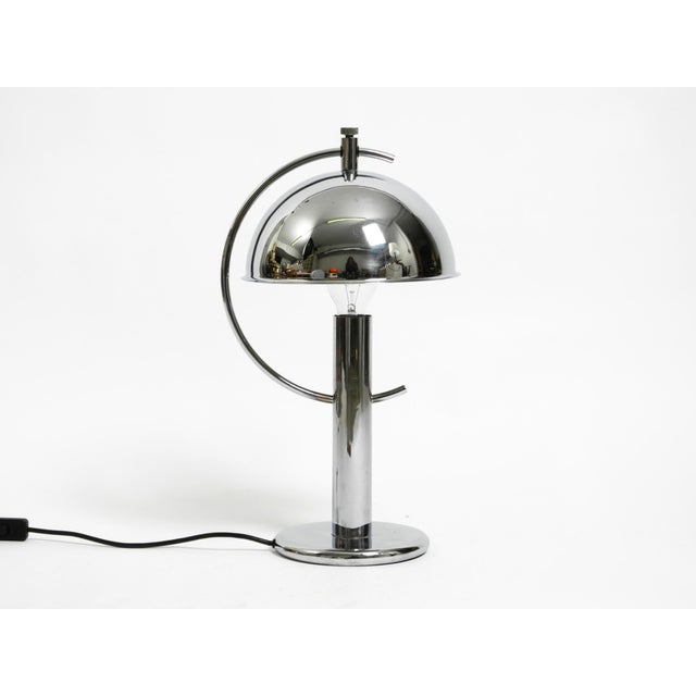 Very rare, large, beautiful, original 1960s chrome-plated table lamp. manufacturer: gebrüder cosack. Made in germany. the...