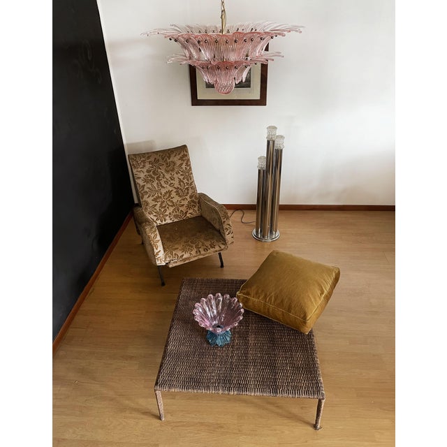 1990s Murano Chandelier with Pink Palmette Glasses, 1990s For Sale - Image 5 of 18
