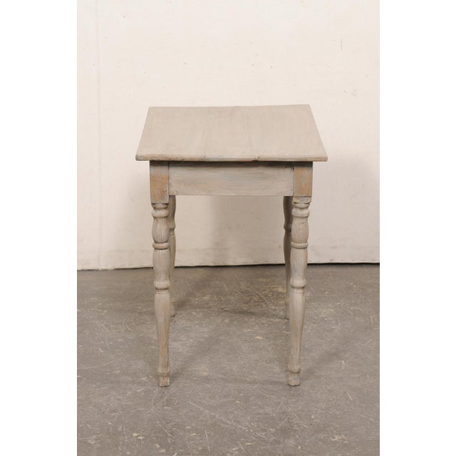 19th Century French Painted Oak Accent Table, 19th C. For Sale - Image 5 of 11
